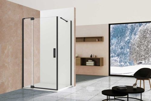 Душевой уголок Vincea Extra VSR-1E111210CLB 120х100 стекло прозрачное профиль черный без поддона - фото 2