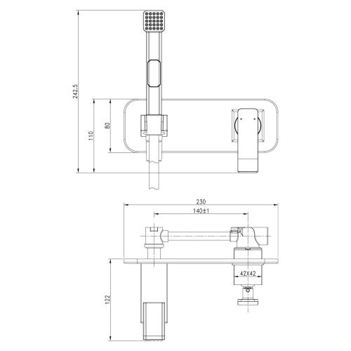 Гигиенический душ со смесителем LeMark Contest LM5819CW белый/хром - фото 2