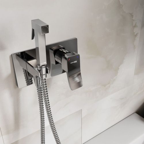 Гигиенический душ со смесителем Wasserkraft Aller 1060 10638 хром - фото 4