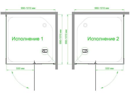 Душевой уголок Royal Bath HPVD RB100HPVD-T 100х100 стекло прозрачное профиль белый без поддона
