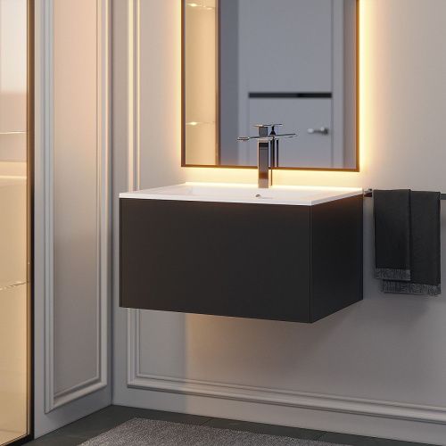 Тумба с раковиной Uperwood Parma Premium 39330205461 70х50 цвет черный - фото 4