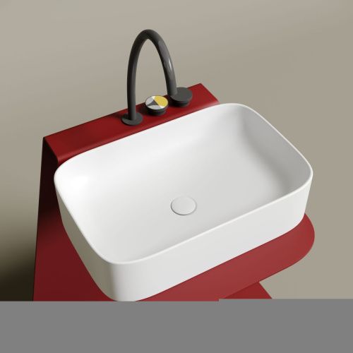 Раковина из сантехнического фарфора Ceramica Nova ELEMENT CN6053MW 60х40 накладная цвет белый без отверстий под смеситель - фото 3