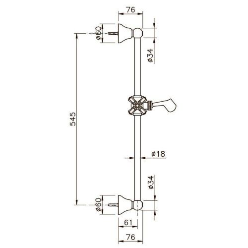 Душевая штанга Nicolazzi Doccia 8072CR01 цвет хром - фото 2