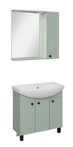 Зеркало-шкаф Runo Римини 00-00001279 80х80 подвесной цвет коричневый - фото 4