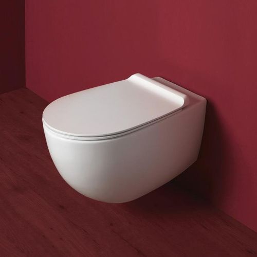 Чаша унитаза подвесная Simas Vignoni VI18bi цвет белый без сиденья безободковая душевой смыв