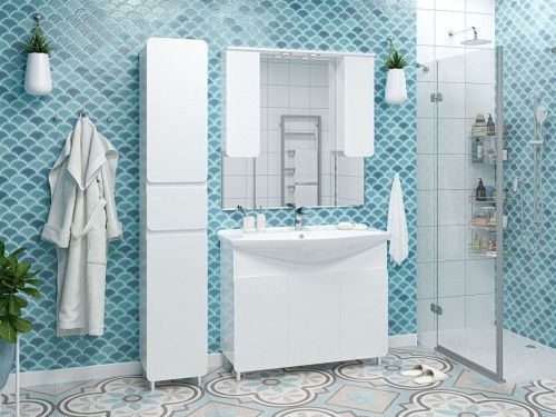 Тумба под раковину Misty Чегет П-Чег-01105-011 100х40 напольная цвет белый - фото 5