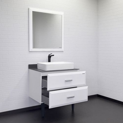 Тумба с раковиной Comforty Империя 00-00014817CF 80х50 напольная цвет белый - фото 5