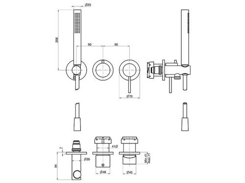Смеситель для раковины Fima Carlo Frattini F3051WLX9NS настенный черный - фото 2