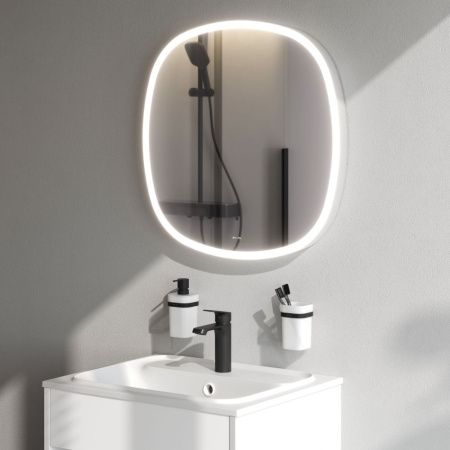 Зеркало с подсветкой Am.Pm Func M8FMOX0651WGS 70х70 подвесное