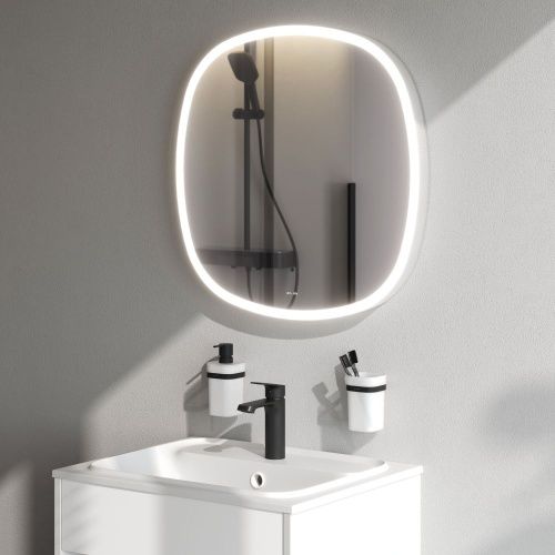 Зеркало с подсветкой Am.Pm Func M8FMOX0651WGS 70х70 подвесное - фото 4