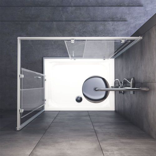 Душевой уголок Am.Pm Gem W90G-404-120290-MT 120х90 стекло прозрачное профиль хром без поддона - фото 4