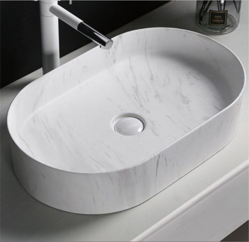 Раковина из сантехнического фарфора Cerutti SPA CR0055B MMW1 50х40 накладная цвет белый без отверстий под смеситель - фото 5