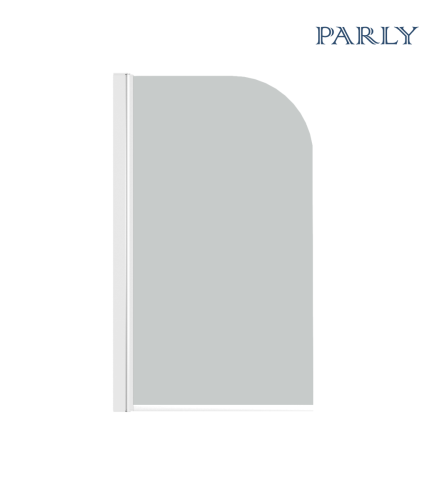 Душевая шторка на ванну Parly F04F 75х130 стекло матовое профиль белый ориентация универсальная - фото 3