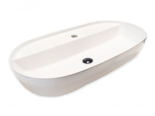 Раковина из сантехнического фаянса Hatria HAPPY HOUR Y8AP01 80х40 накладная цвет белый