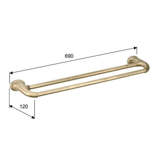 Полотенцедержатель Daniel REVIVAL accessory REPS978 br 63 - фото 2