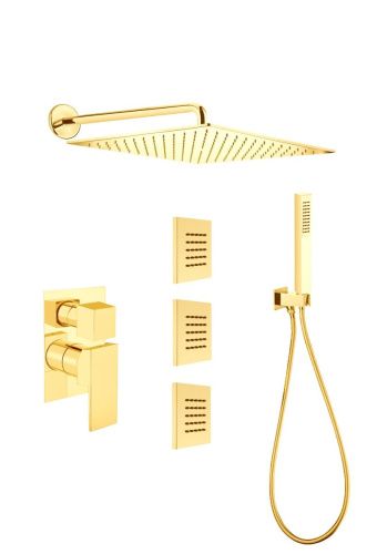 Душевая стойка Webert PE890104010 настенная цвет золото - фото 2