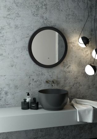 Зеркало Continent Planet Black ЗЛП623 60х60 подвесное