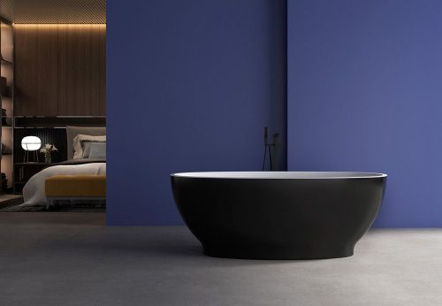 Ванна акриловая Abber AB9207MB 165х80 отдельностоящая овальная с каркасом - фото 2