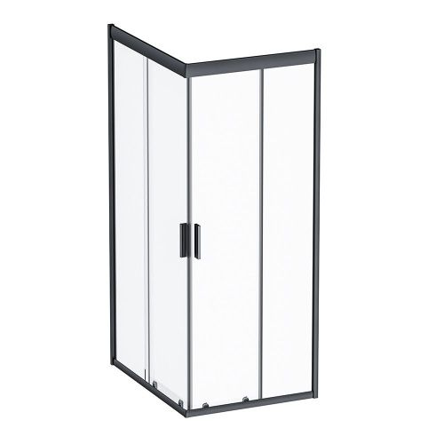Душевой уголок Am.Pm Gem W90G-404-100280-BT 100х80 стекло прозрачное профиль черный без поддона - фото 2