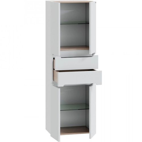 Шкаф-пенал СанТа Лондон 524009 50х150 подвесной цвет белый - фото 2