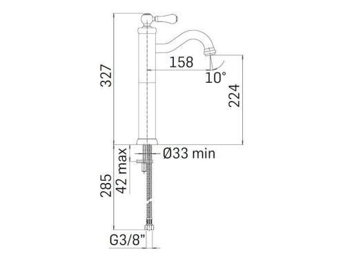 Смеситель для раковины Mamoli Country 42960000000K на столешницу черный - фото 2