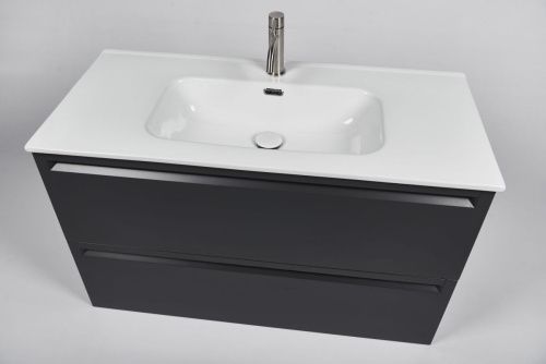 Тумба с раковиной Inda Piccadilly INDA Piccadilly 80MG Kona 80х50 подвесная цвет черный - фото 3