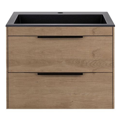 Тумба под раковину Vincea Chiara 2D VMC-2C2600NO 60х50 подвесная цвет коричневый - фото 5