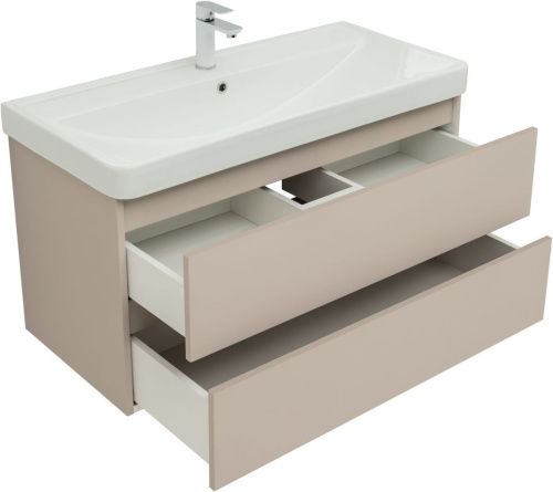 Тумба под раковину Aquanet Вега 2.0 00337939 100х50 подвесная цвет бежевый - фото 2