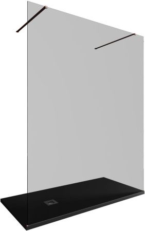 Душевая перегородка Allen Brau Infinity 3.21060.60.T 160х200 стекло тонированное профиль медь