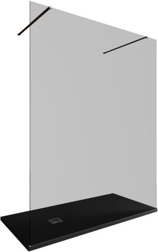 Душевая перегородка Allen Brau Infinity 3.21060.60.T 160х200 стекло тонированное профиль медь - фото 2