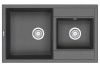 Кухонная мойка Granula 8201, ГРАФИТ 80х50 цвет серый поверхность матовая