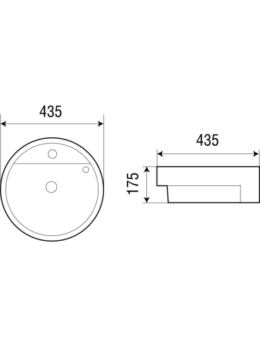 Раковина из сантехнического фаянса WeltWasser WW SK 10000003883 40х40 подвесная цвет белый - фото 3