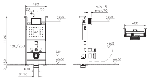 Инсталляция для унитаза Vitra V-Fix Core 732-5800-01 - фото 3