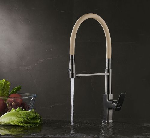 Смеситель для кухни Savol S-L1808Q-12 на столешницу графит - фото 5