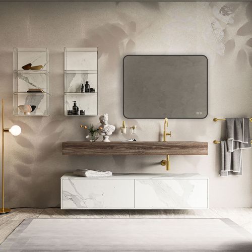 Зеркало с подсветкой и антизапотевателем Vincea VLM-3VC800B-2 80х60 подвесное