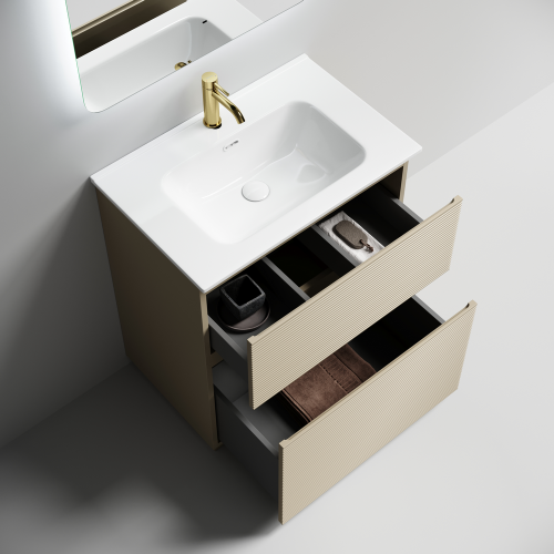 Тумба под раковину Sancos FOLK Floor FL70FCP 70х40 напольная цвет бежевый - фото 3