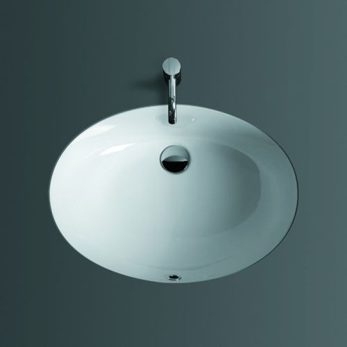 Раковина из сантехнического фаянса Simas Top E Lavabi D'Arredo S53 bi 60х40 встраиваемая цвет белый 1 отверстие под смеситель