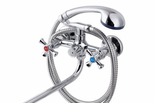 Смеситель для ванны и душа FAUZT FZs-511-07 настенный хром - фото 2