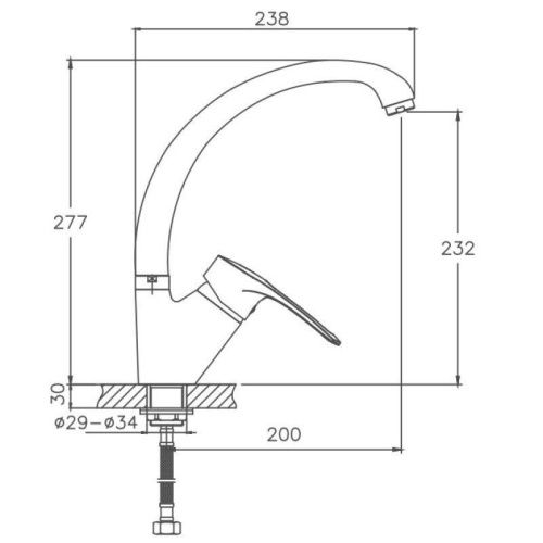 Смеситель для кухни Cron CN77318-WC на мойку белый - фото 3
