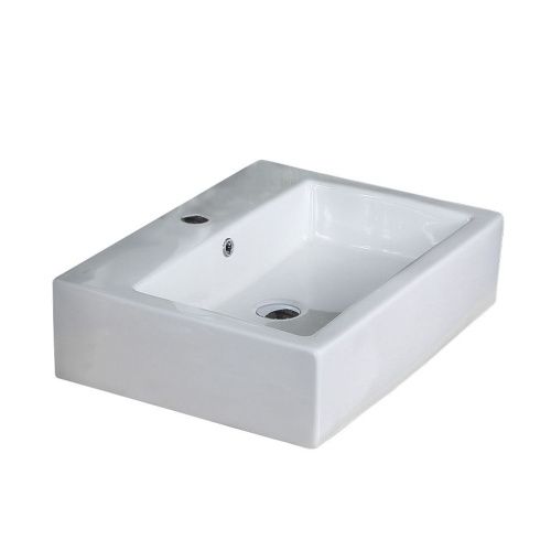 Раковина из сантехнического фарфора Melana A121-803 60х50 накладная цвет белый 1 отверстие под смеситель - фото 3