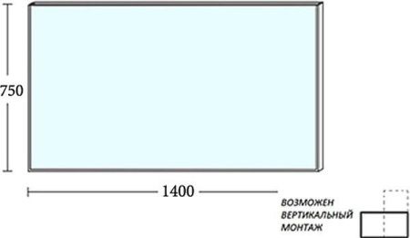 Зеркало De Aqua Сильвер 00261676 140х80 подвесное