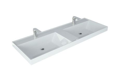 Раковина из литьевого мрамора Uperwood Classic 2911020336 120х45 полувстраиваемая цвет белый - фото 5