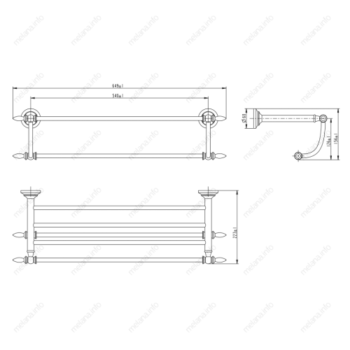 Полка для полотенец Melana 820003 - фото 2