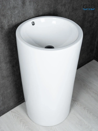 Раковина керамическая Gid Autonomo 81107 50х50 напольная цвет белый без отверстий под смеситель - фото 4