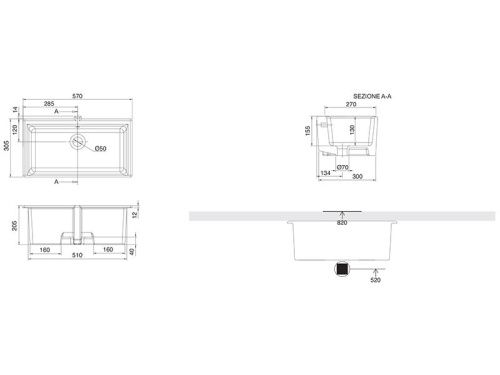 Раковина из сантехнического фаянса Scarabeo Gaia-Tech-Miky 8091 60х30 встраиваемая цвет белый - фото 3