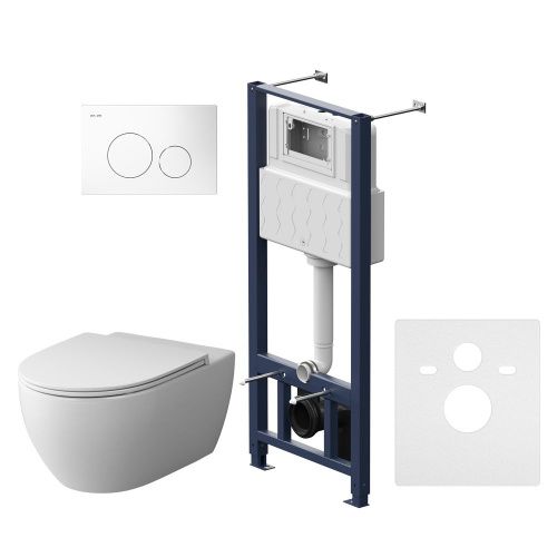 Комплект унитаз с инсталляцией с клавишей смыва Am.Pm Awe IS49001.111700 - фото 2