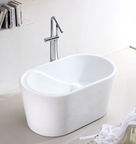 Ванна акриловая Abber AB9277 130х75 отдельностоящая овальная с каркасом - фото 3