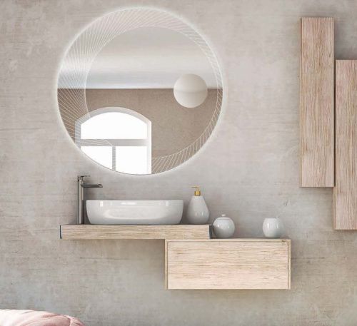 Зеркало с подсветкой Cezares 45011 100х100 подвесное - фото 4