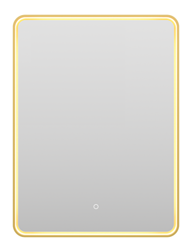 Зеркало с подсветкой Brevita Mercury MER-Rett6-060/80-gold 60х80 подвесное - фото 3