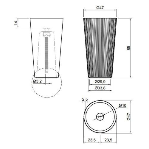 Раковина из композита Antonio Lupi Plisse 47 см PLISSE напольная цвет белый без отверстий под смеситель - фото 2